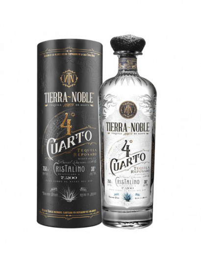 TEQUILA REP.100% CRISTALINO TIERRA NOBLE 4 CUARTO .750