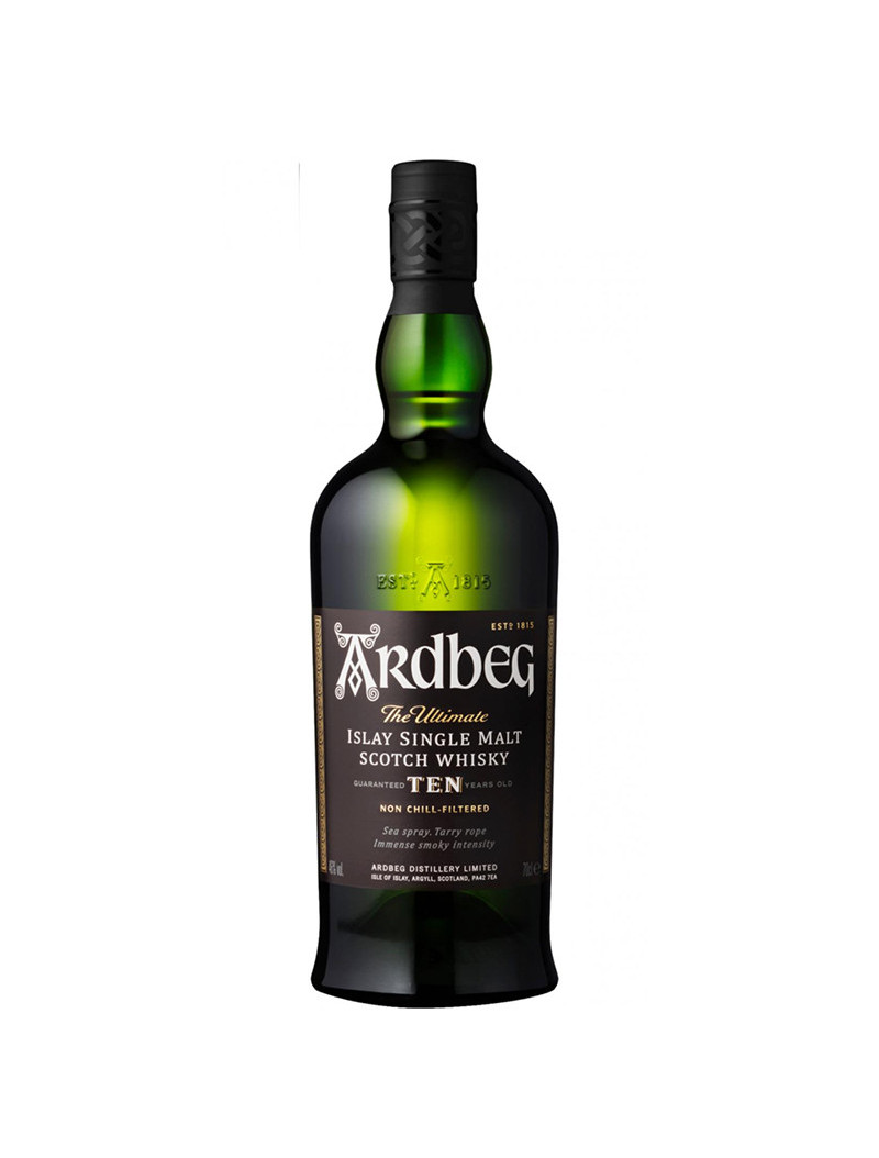 WHISKY 10 ARDBEG SINGLE MALT .750