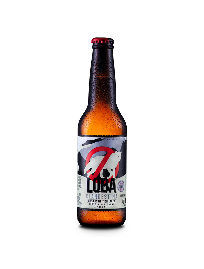 CERVEZA LOBA CLANDESTINA LAGER  .355