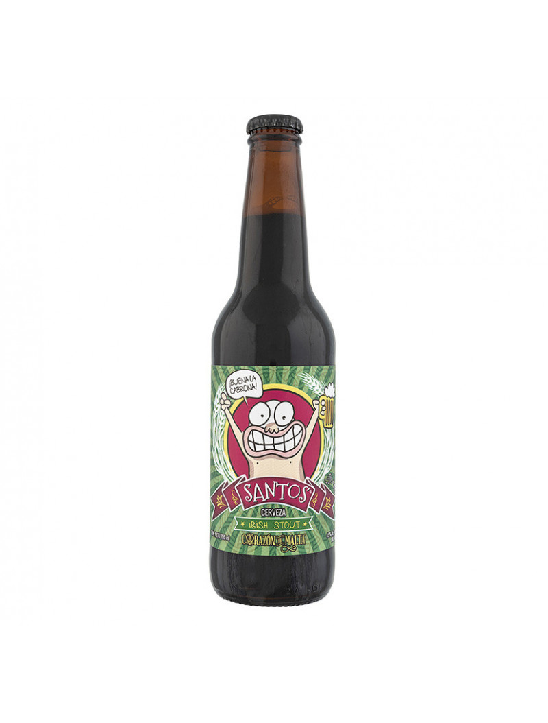 CERVEZA SANTOS IRISH STOUT CORAZON MALTA .355