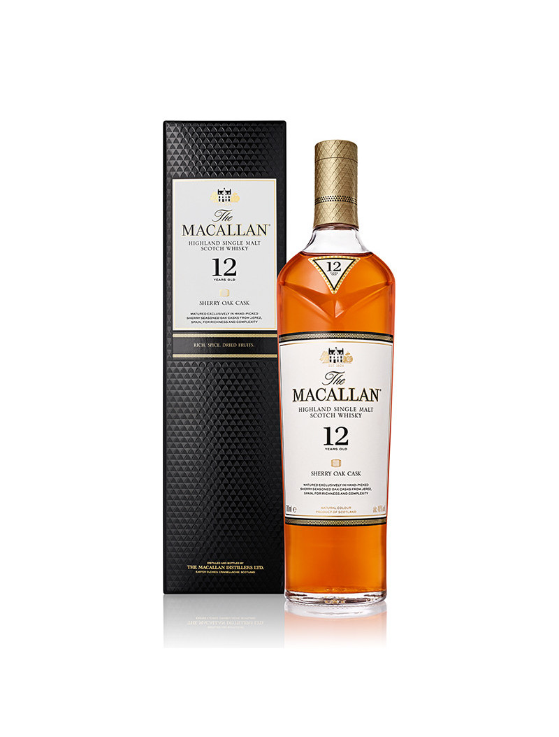 WHISKY 12 THE MACALLAN SHERRY OAK .700