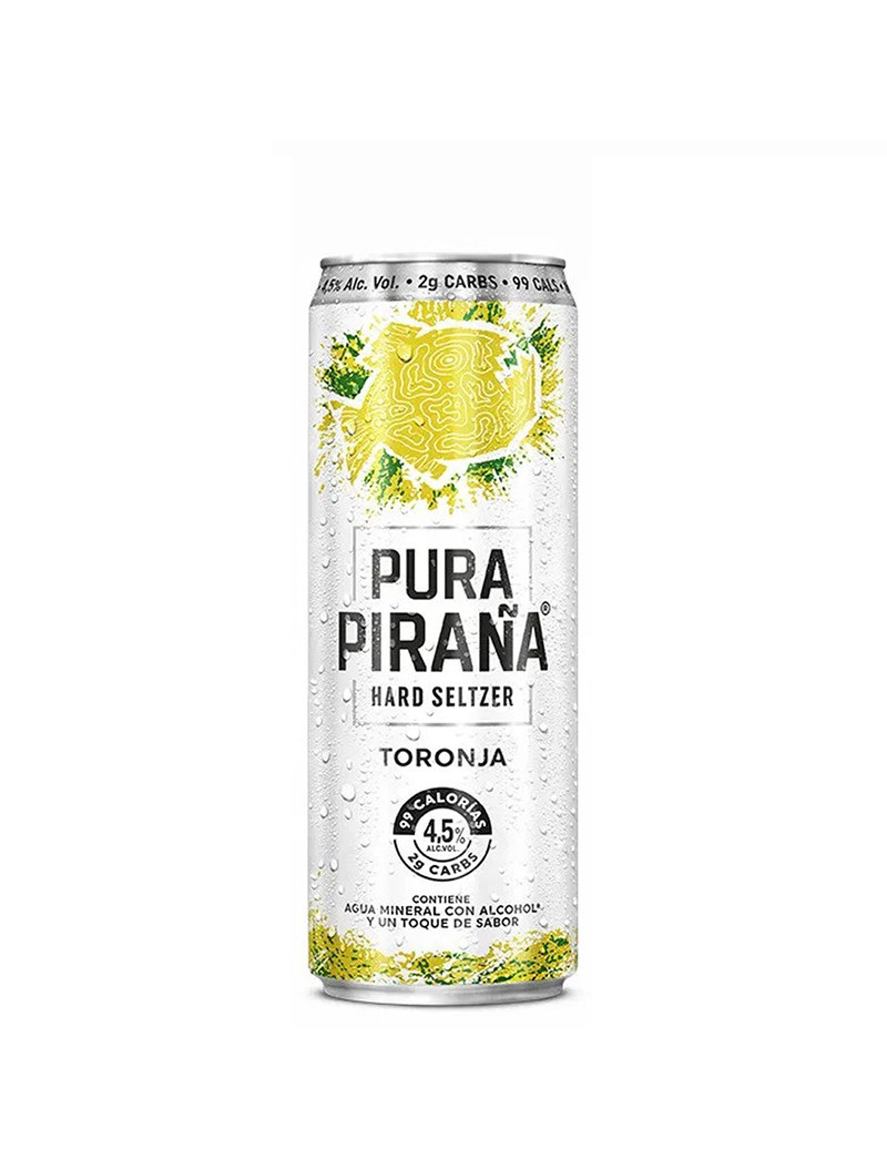 BEBIDA HARD SELTZER PURA PIRAÑA TORONJA .355*