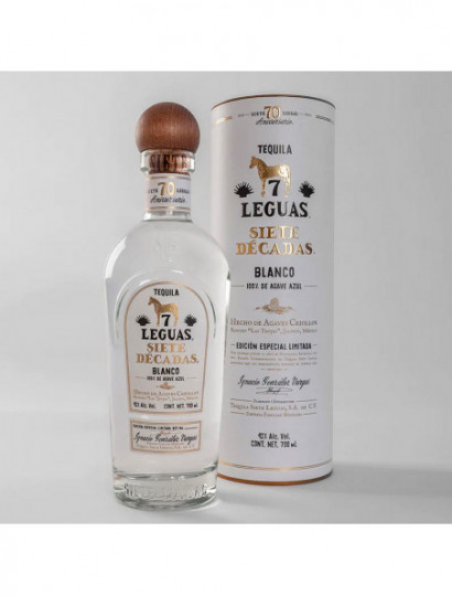 TEQUILA BCO.100% 7 LEGUAS SIETE DECADAS .750