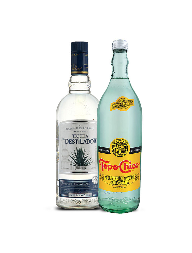 TEQUILA BCO.100% EL DESTILADOR ART. .750 C/AGUA MINERAL .750