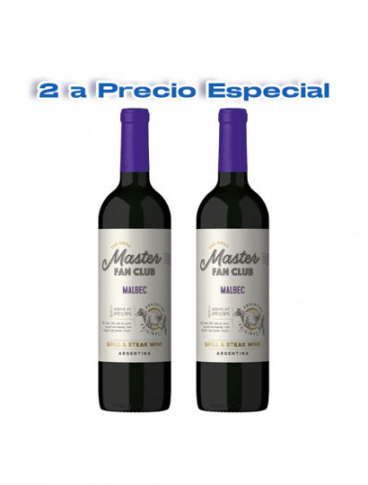 V.T. GRILL MASTER FAN CLUB MALBEC .750 2 BOT.