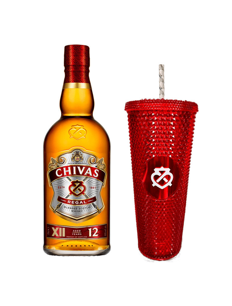 WHISKY 12 CHIVAS REGAL .750 C/VASO