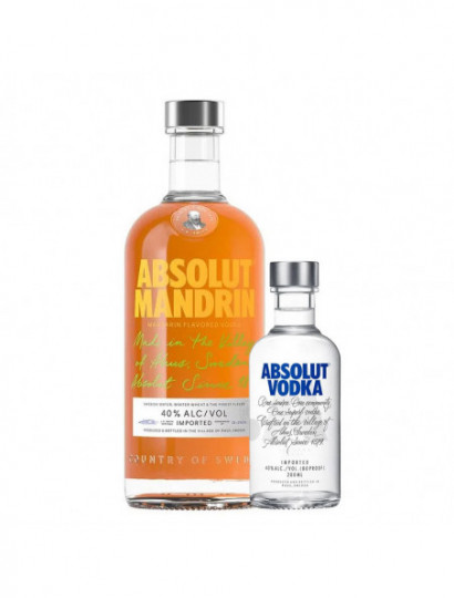 VODKA ABSOLUT MANDARINA .750 C/ABSOLUT .200