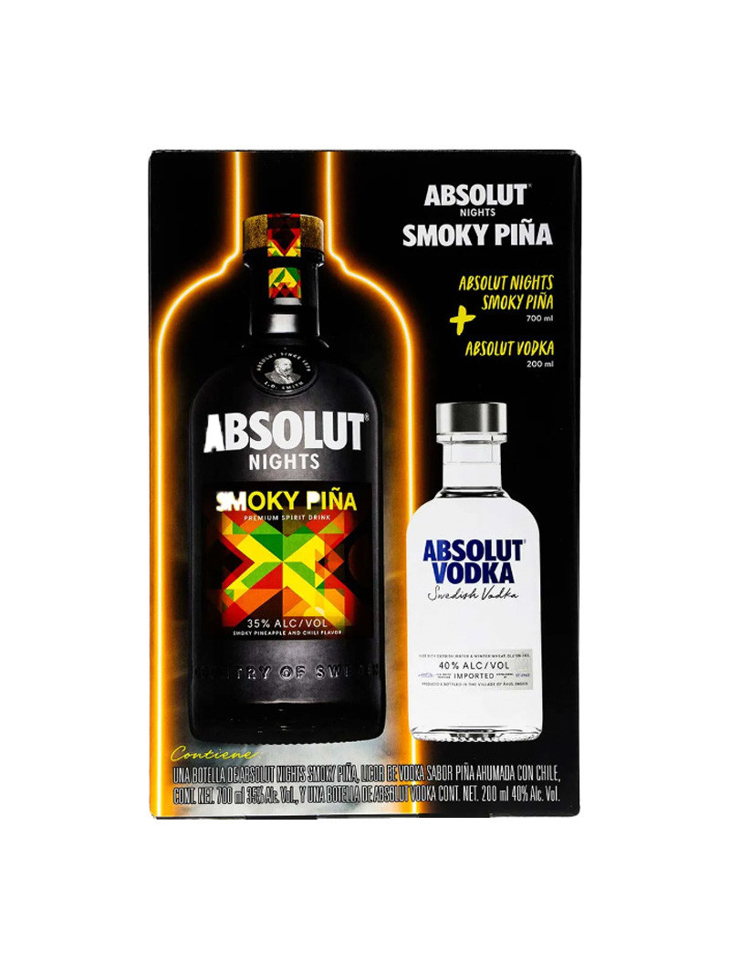 VODKA ABSOLUT SMOKY PIÑA .700 C/.200