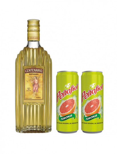 TEQUILA REP.100% GRAN CENTENARIO .950/2 REFRESCO PEÑAFIEL TORONJA .355 LATA