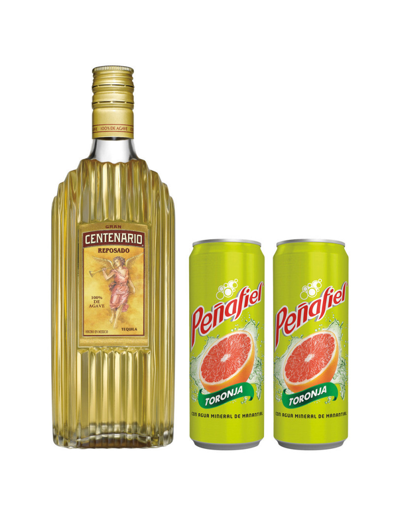 TEQUILA REP.100% GRAN CENTENARIO .950/2 REFRESCO PEÑAFIEL TORONJA .355 LATA