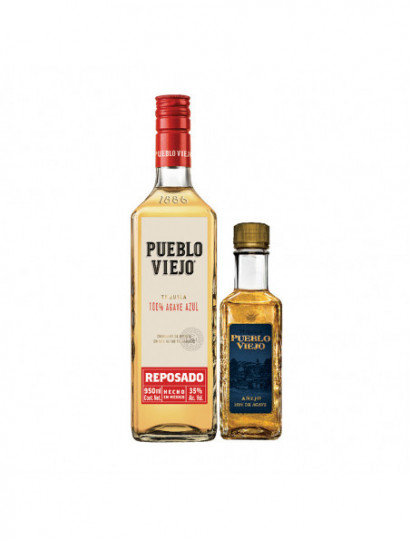 TEQUILA REP.100% PUEBLO VIEJO .950 C/.200