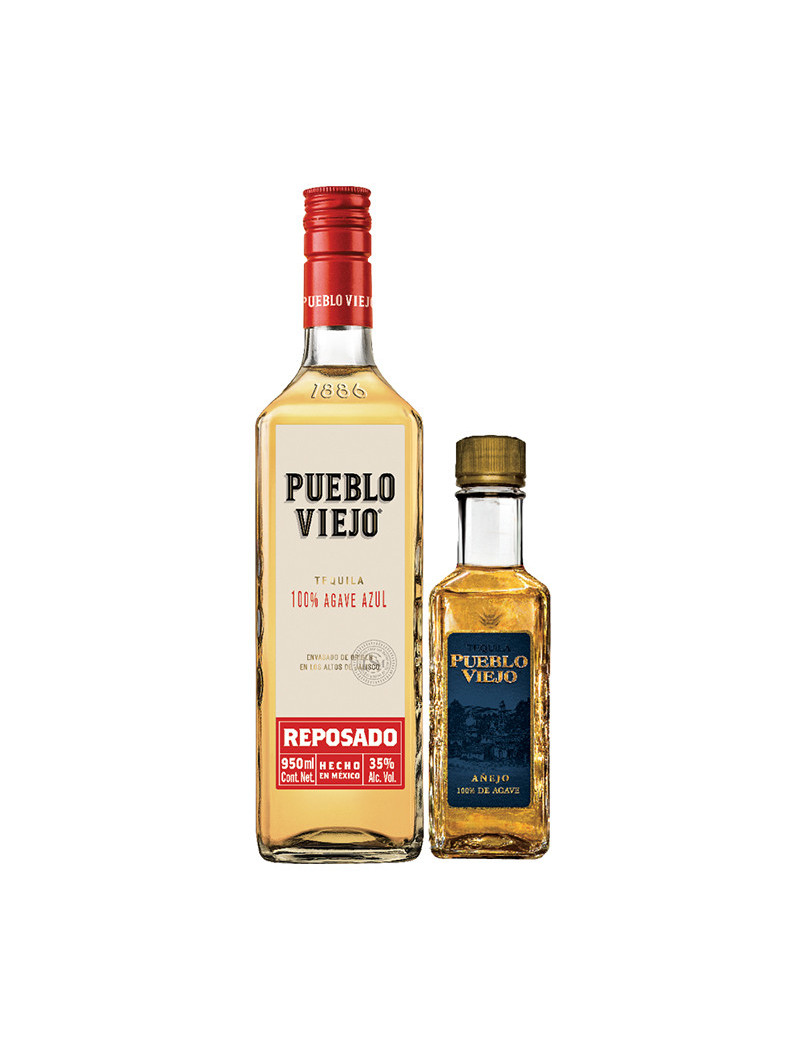 TEQUILA REP.100% PUEBLO VIEJO .950 C/.200