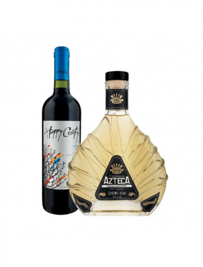 TEQUILA REP.100% TIERRA AZTECA .700C/VINO TINTO .750