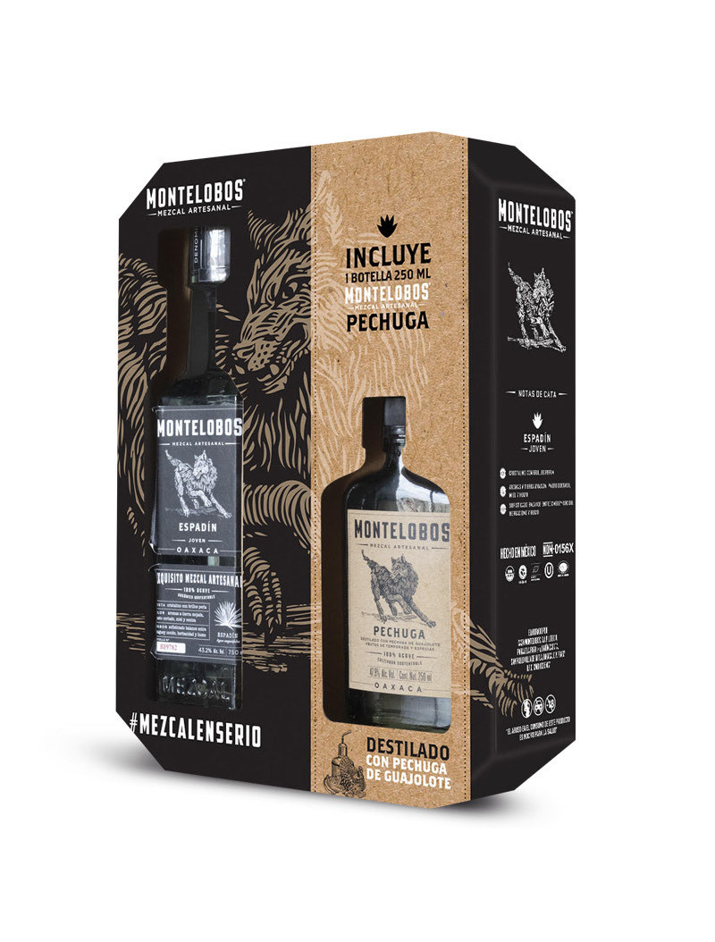 MEZCAL JOVEN 100% MONTELOBOS .750 C/PECHUGA .250