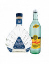 TEQUILA BCO.100% TIERRA AZTECA .700 C/AGUA MINERAL .750