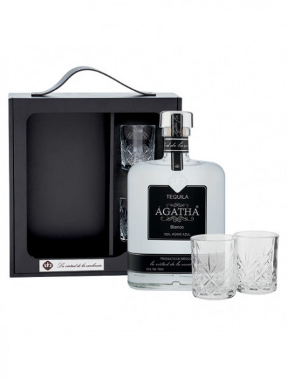 TEQUILA BCO.100% AGATHA .750 CON ESTUCHE Y 2 SHOTS