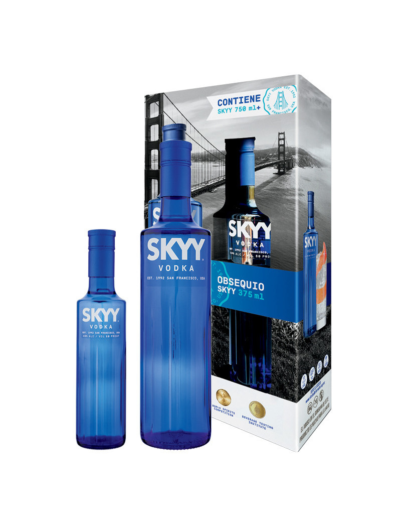 VODKA SKYY .750 C/.375