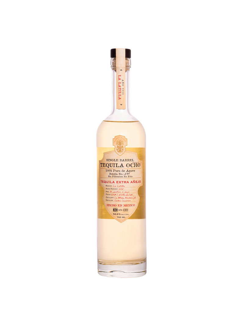 TEQUILA AÑEJO100% OCHO SI GLE BARREL .750